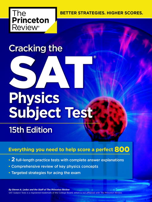 Title details for Cracking the SAT Physics Subject Test, 1 by Princeton Review - Available